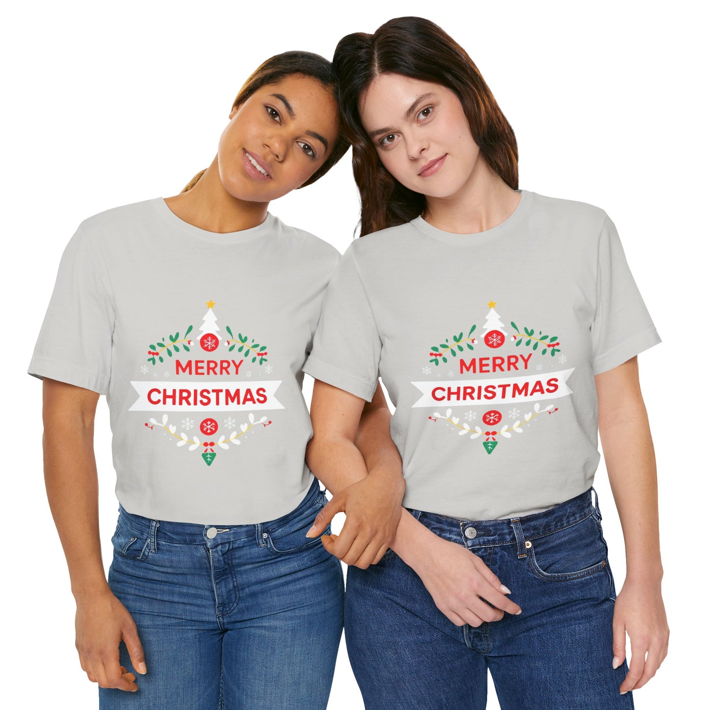 Merry Christmas Unisex Tee, Holiday T-Shirt, Festive Short Sleeve Shirt, Christmas Gift, Seasonal Apparel