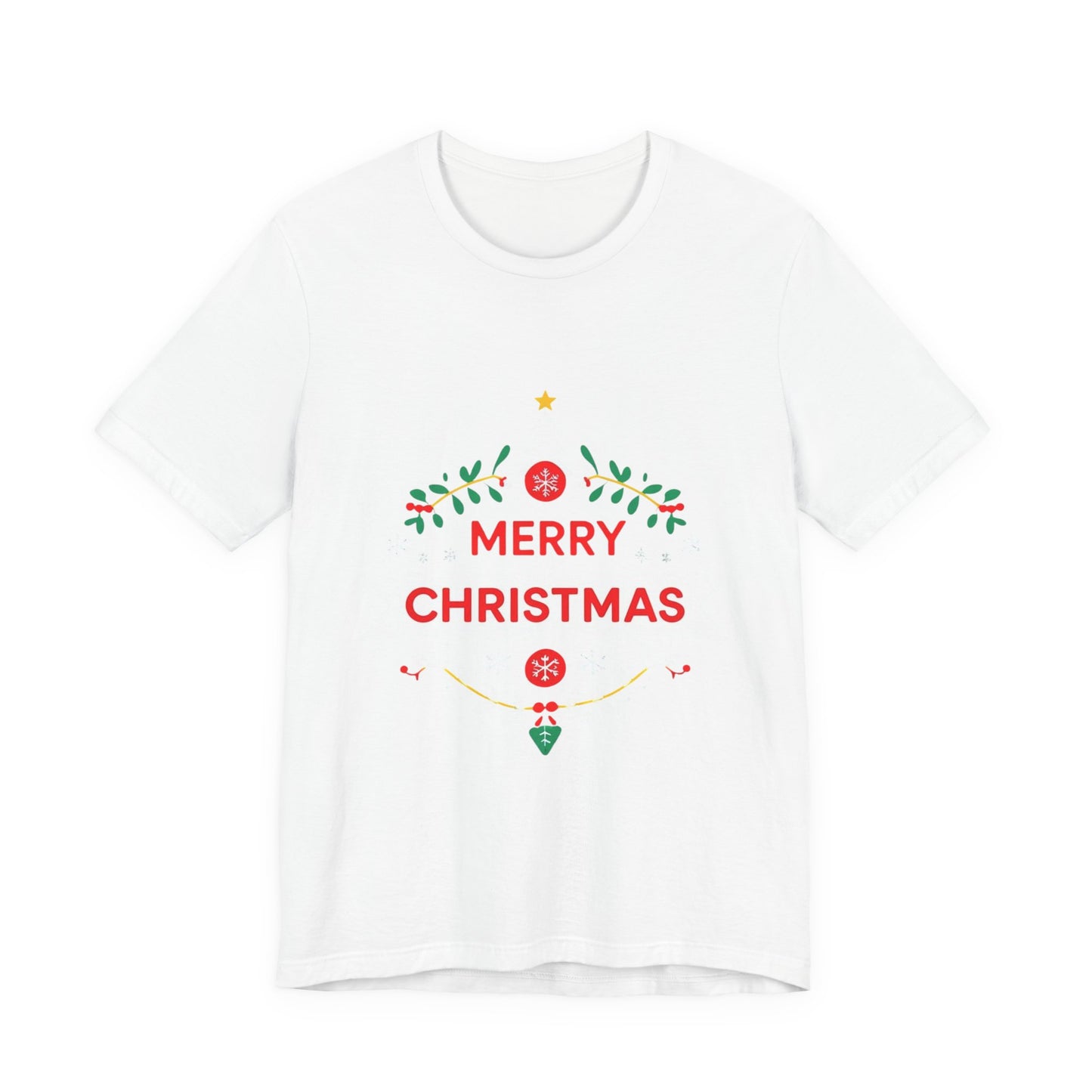 Merry Christmas Unisex Tee, Holiday T-Shirt, Festive Short Sleeve Shirt, Christmas Gift, Seasonal Apparel