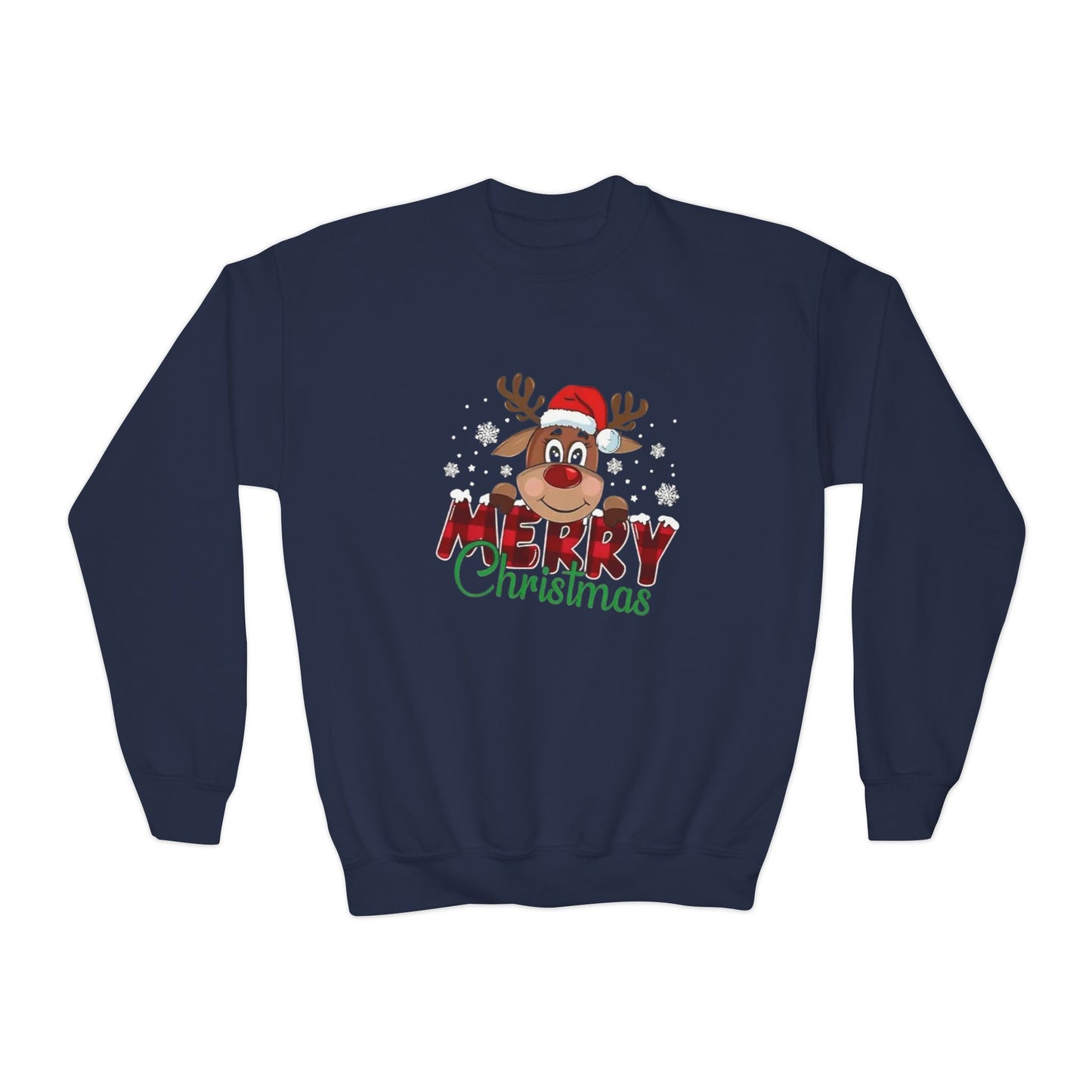 Festive Youth Crewneck Sweatshirt with Merry Christmas and Peace, Love, Christmas Designs, Holiday Sweatshirt, Kids Christmas Gift, [...]