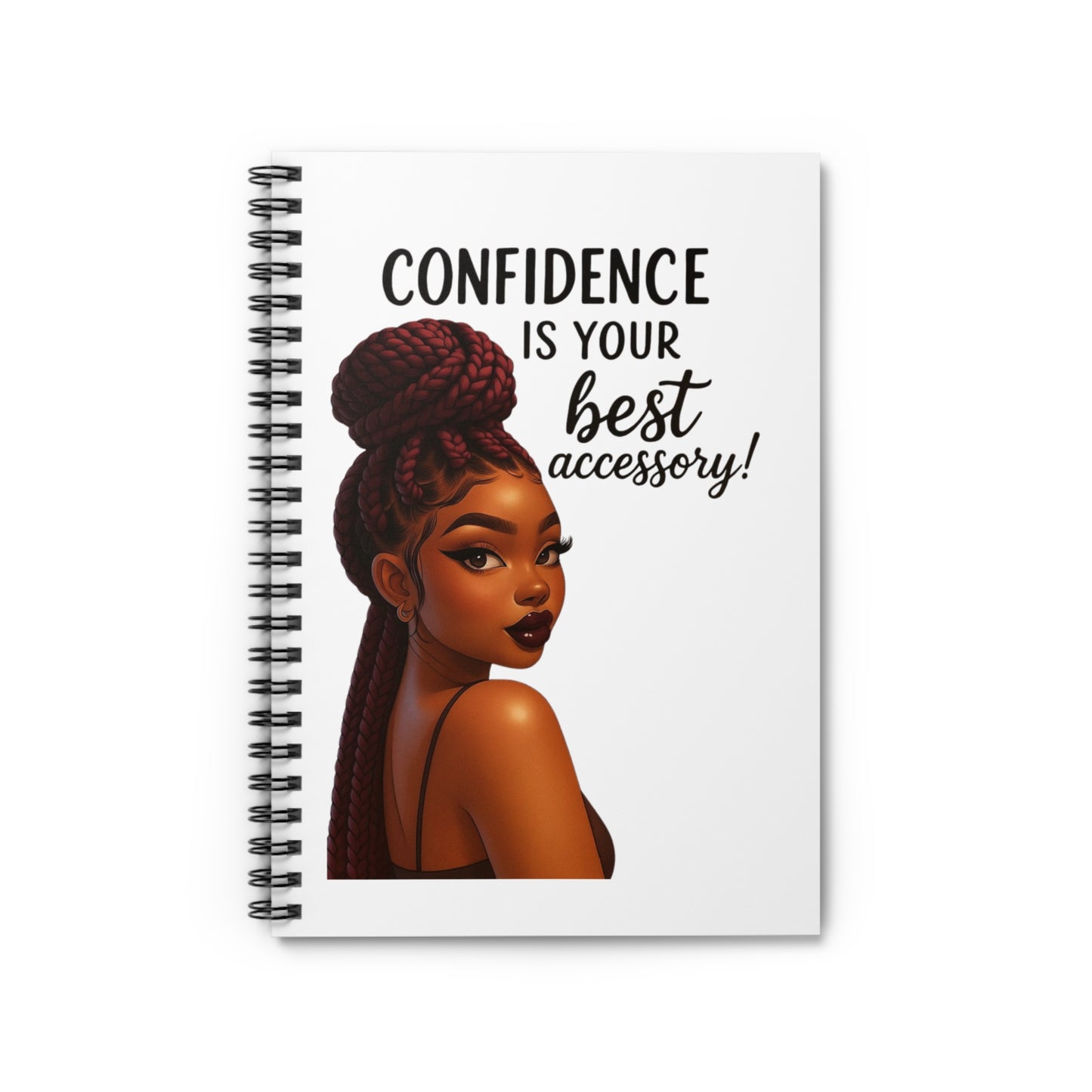 Confidence Spiral Notebook - Your Best Accessory, Motivational Journal for Self-Love, Inspirational Gift, School Supplies, Study Planner