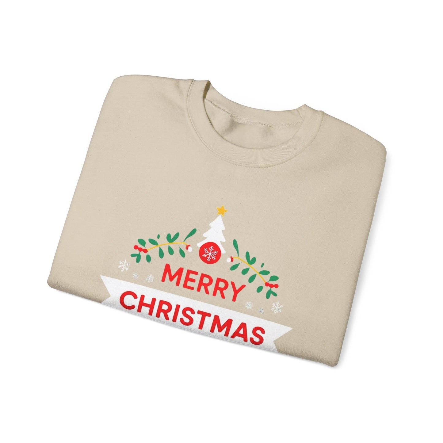 Merry Christmas Unisex Crewneck Sweatshirt, Holiday Sweater, Christmas Gift, Cozy Crewneck, Winter Fashion