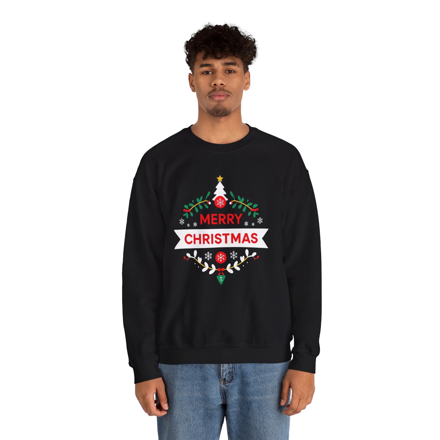 Merry Christmas Unisex Crewneck Sweatshirt, Holiday Sweater, Christmas Gift, Cozy Crewneck, Winter Fashion