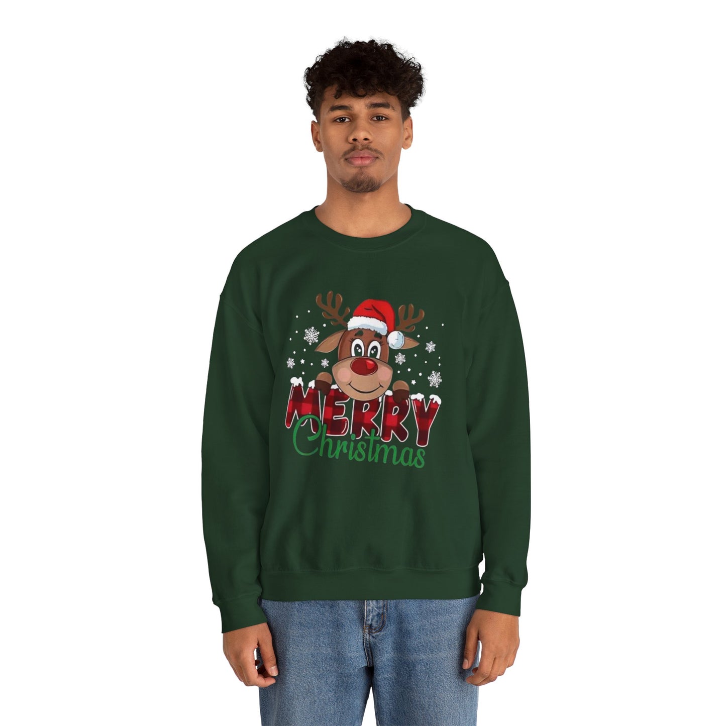Merry Christmas Unisex Crewneck Sweatshirt, Holiday Gift, Festive Apparel, Cozy Winter Wear, Christmas Sweatshirt, Cheerful Design