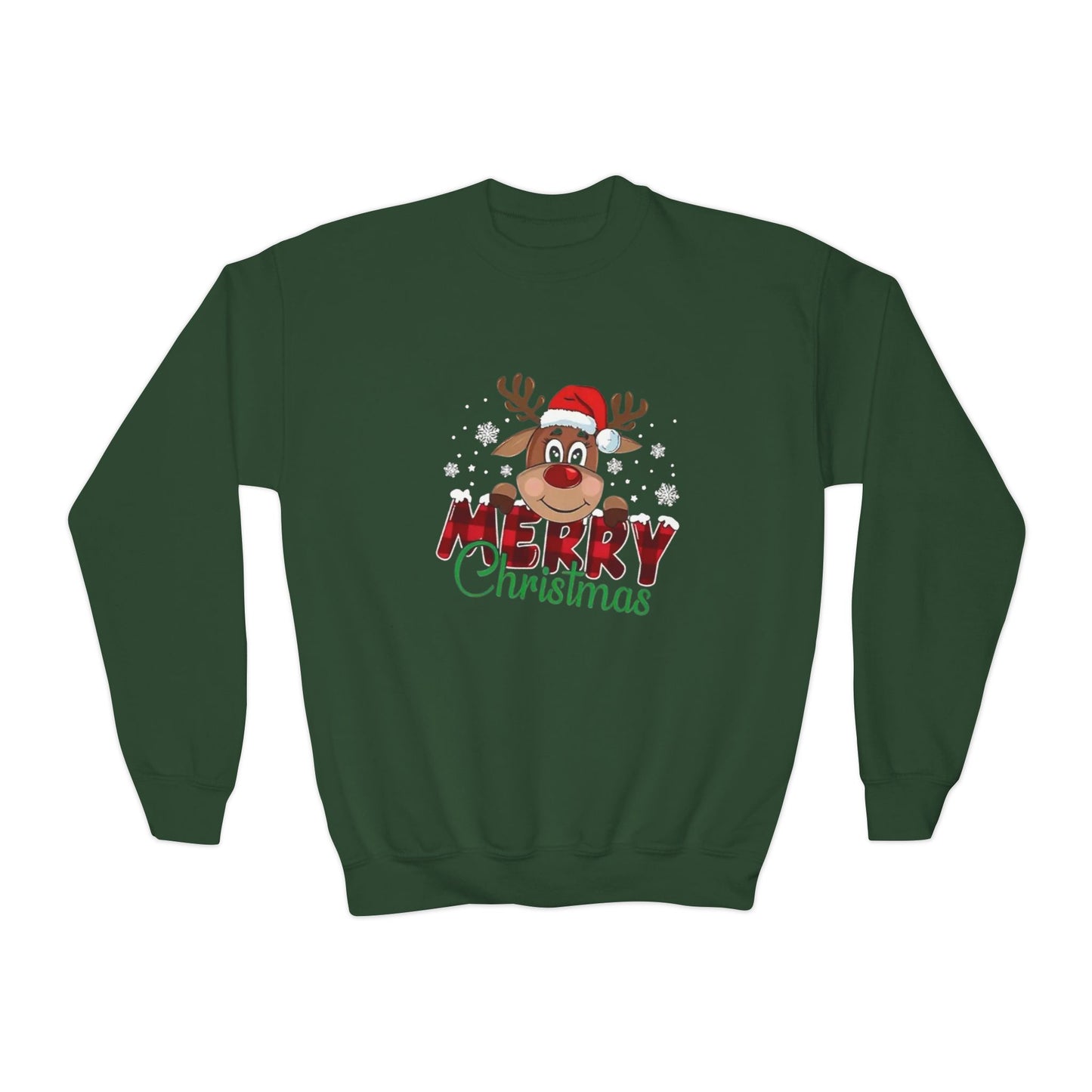 Festive Youth Crewneck Sweatshirt with Merry Christmas and Peace, Love, Christmas Designs, Holiday Sweatshirt, Kids Christmas Gift, [...]