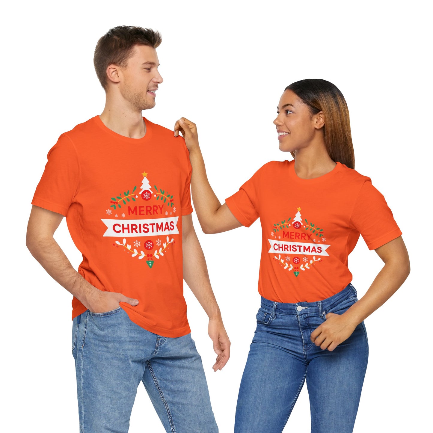 Merry Christmas Unisex Tee, Holiday T-Shirt, Festive Short Sleeve Shirt, Christmas Gift, Seasonal Apparel