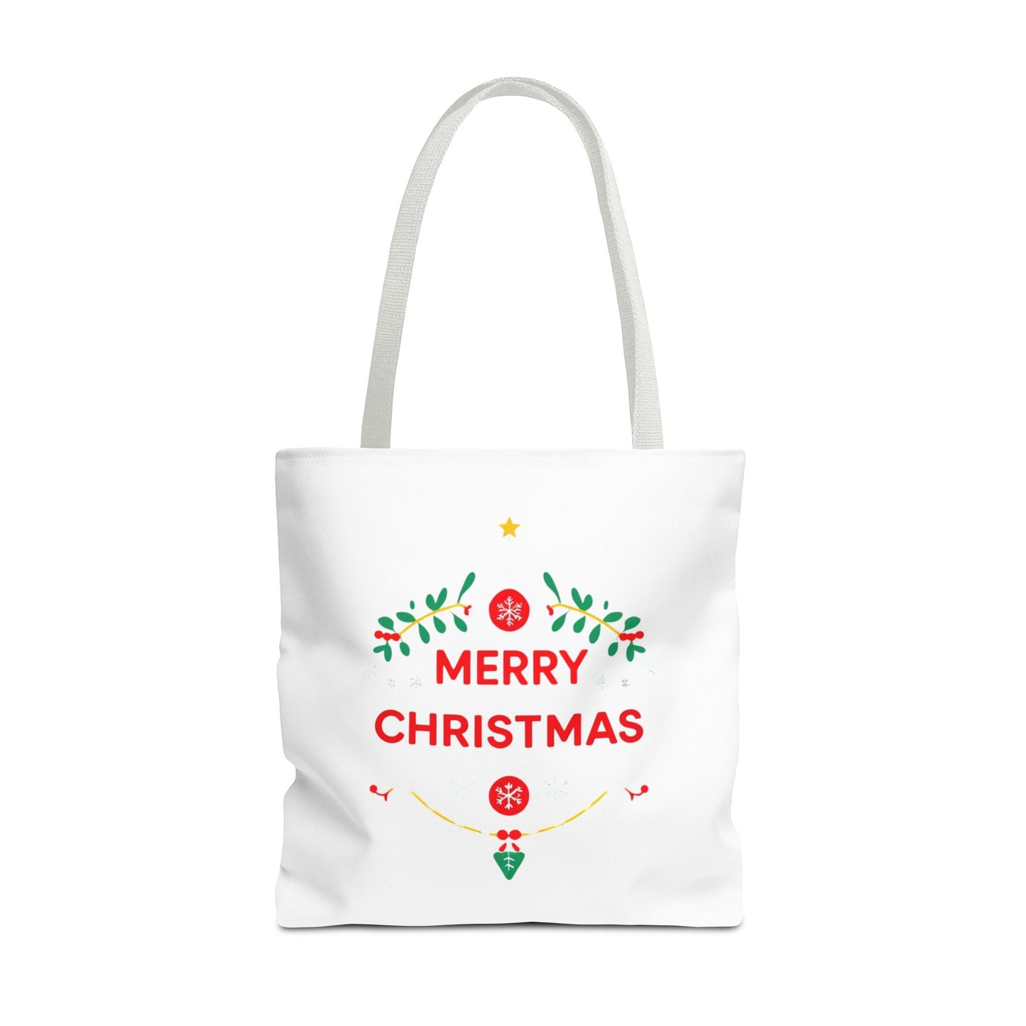 Christmas Tote Bag, Holiday Shopping Bag, Merry Christmas Gift, Seasonal Reusable Bag, Merry & Bright Tote ( customize available)