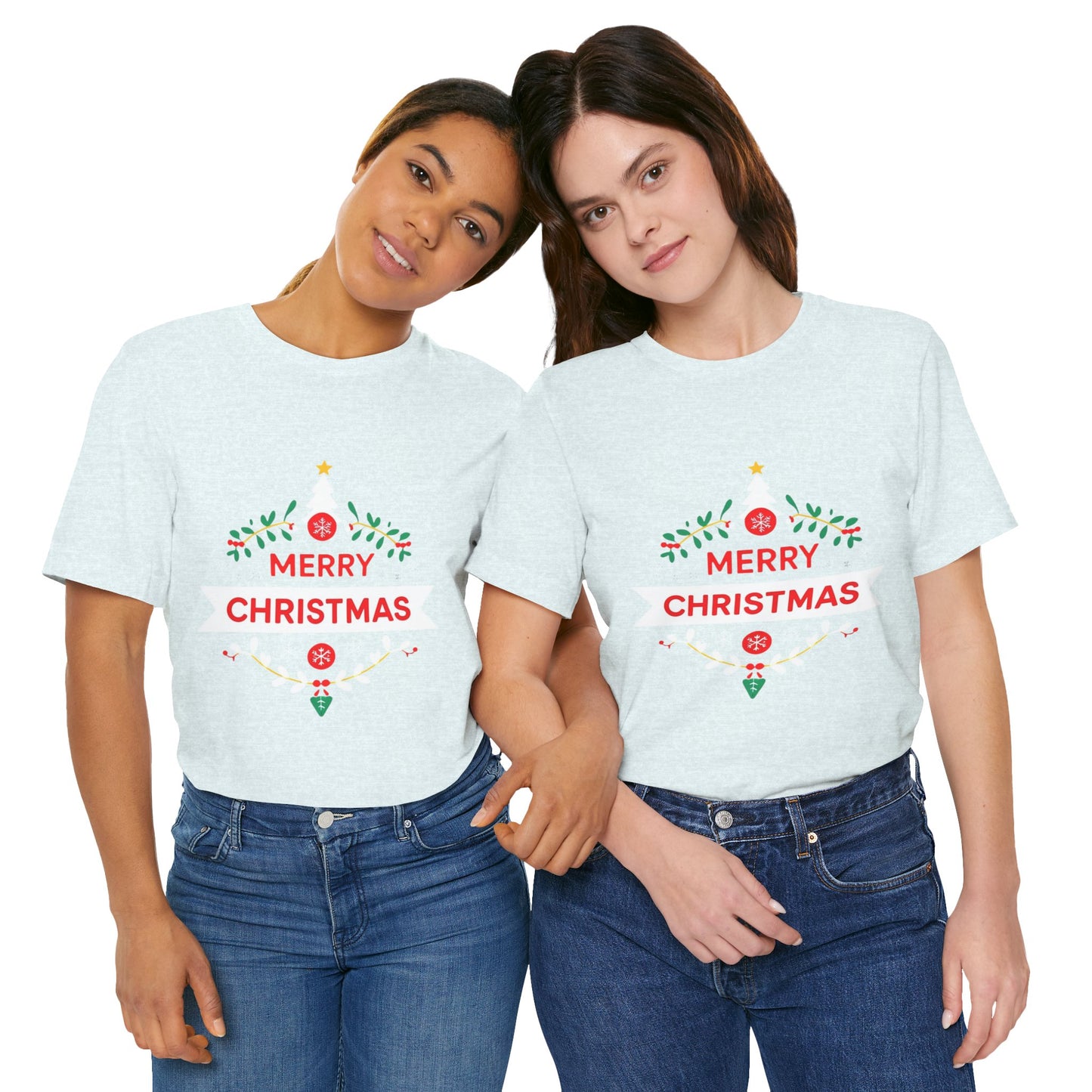 Merry Christmas Unisex Tee, Holiday T-Shirt, Festive Short Sleeve Shirt, Christmas Gift, Seasonal Apparel