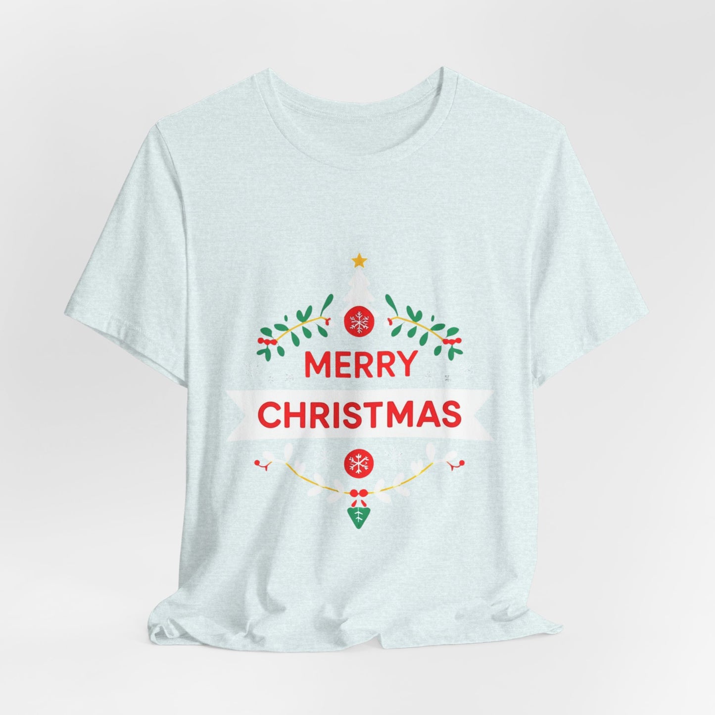 Merry Christmas Unisex Tee, Holiday T-Shirt, Festive Short Sleeve Shirt, Christmas Gift, Seasonal Apparel