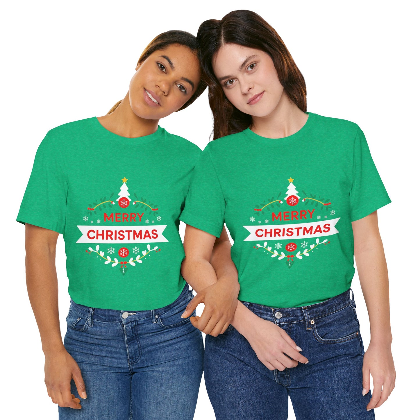 Merry Christmas Unisex Tee, Holiday T-Shirt, Festive Short Sleeve Shirt, Christmas Gift, Seasonal Apparel