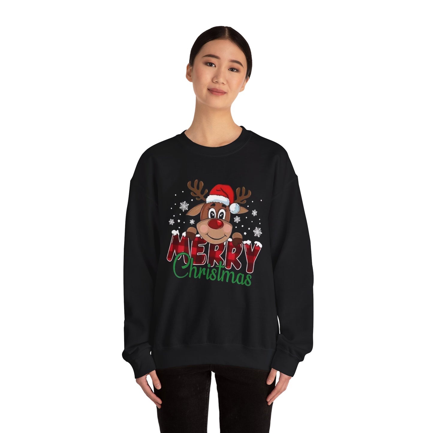 Merry Christmas Unisex Crewneck Sweatshirt, Holiday Gift, Festive Apparel, Cozy Winter Wear, Christmas Sweatshirt, Cheerful Design