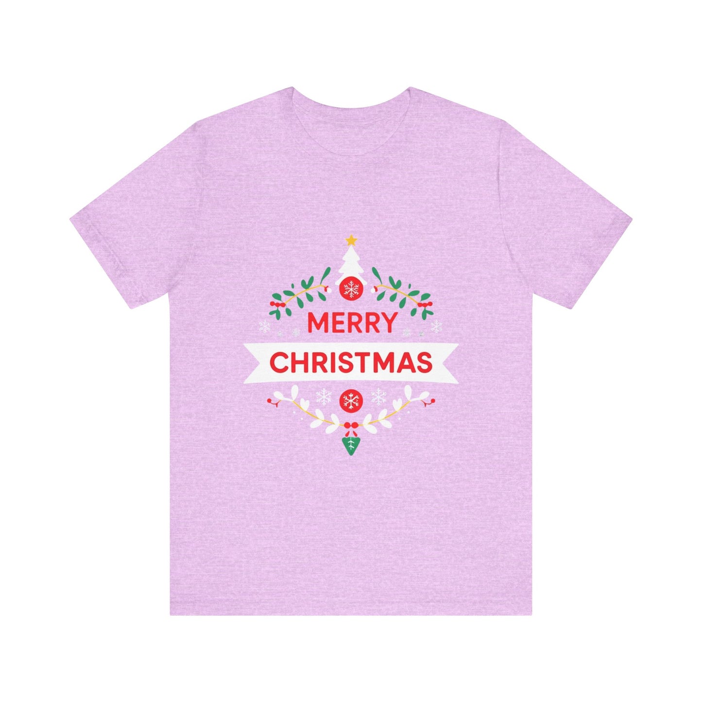 Merry Christmas Unisex Tee, Holiday T-Shirt, Festive Short Sleeve Shirt, Christmas Gift, Seasonal Apparel