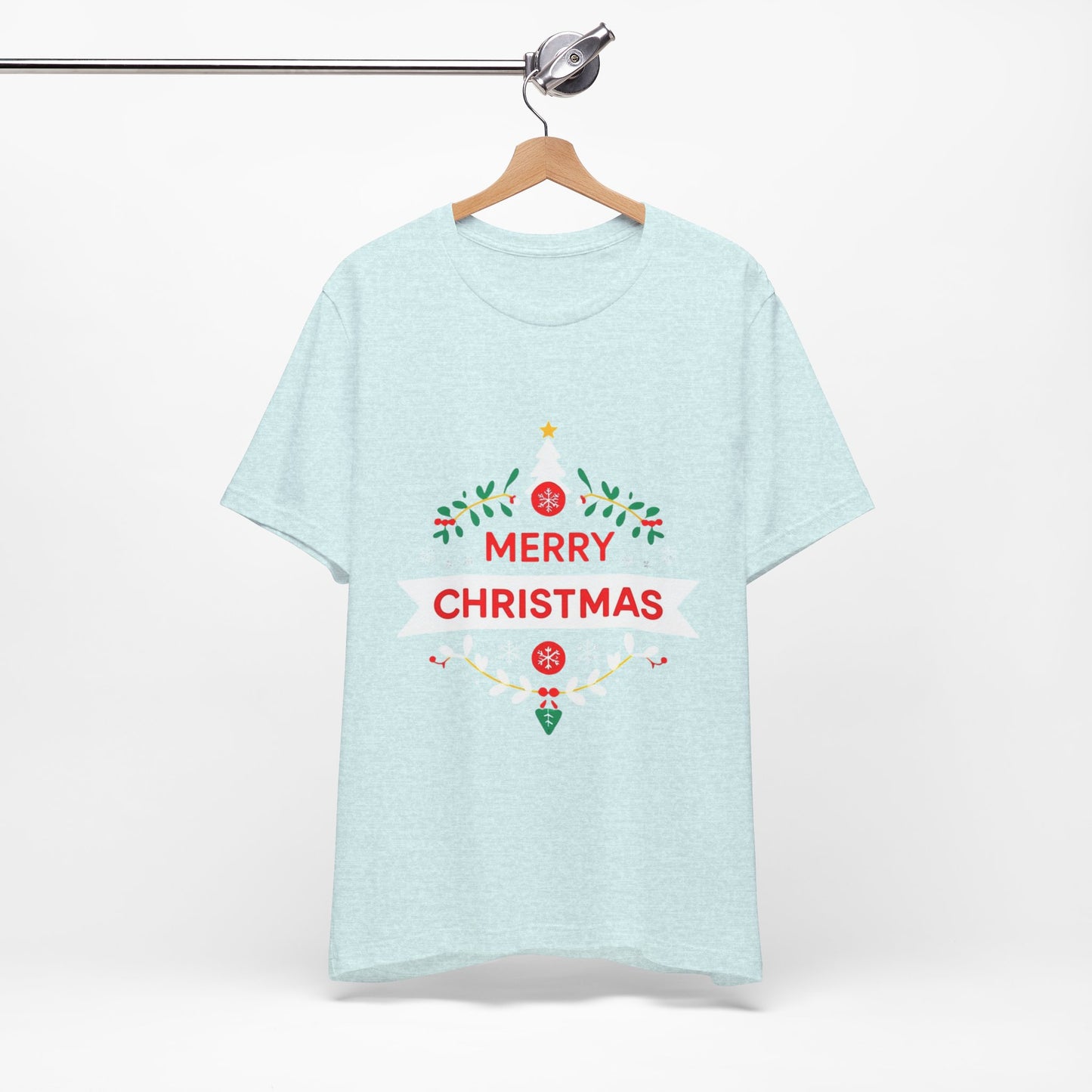 Merry Christmas Unisex Tee, Holiday T-Shirt, Festive Short Sleeve Shirt, Christmas Gift, Seasonal Apparel