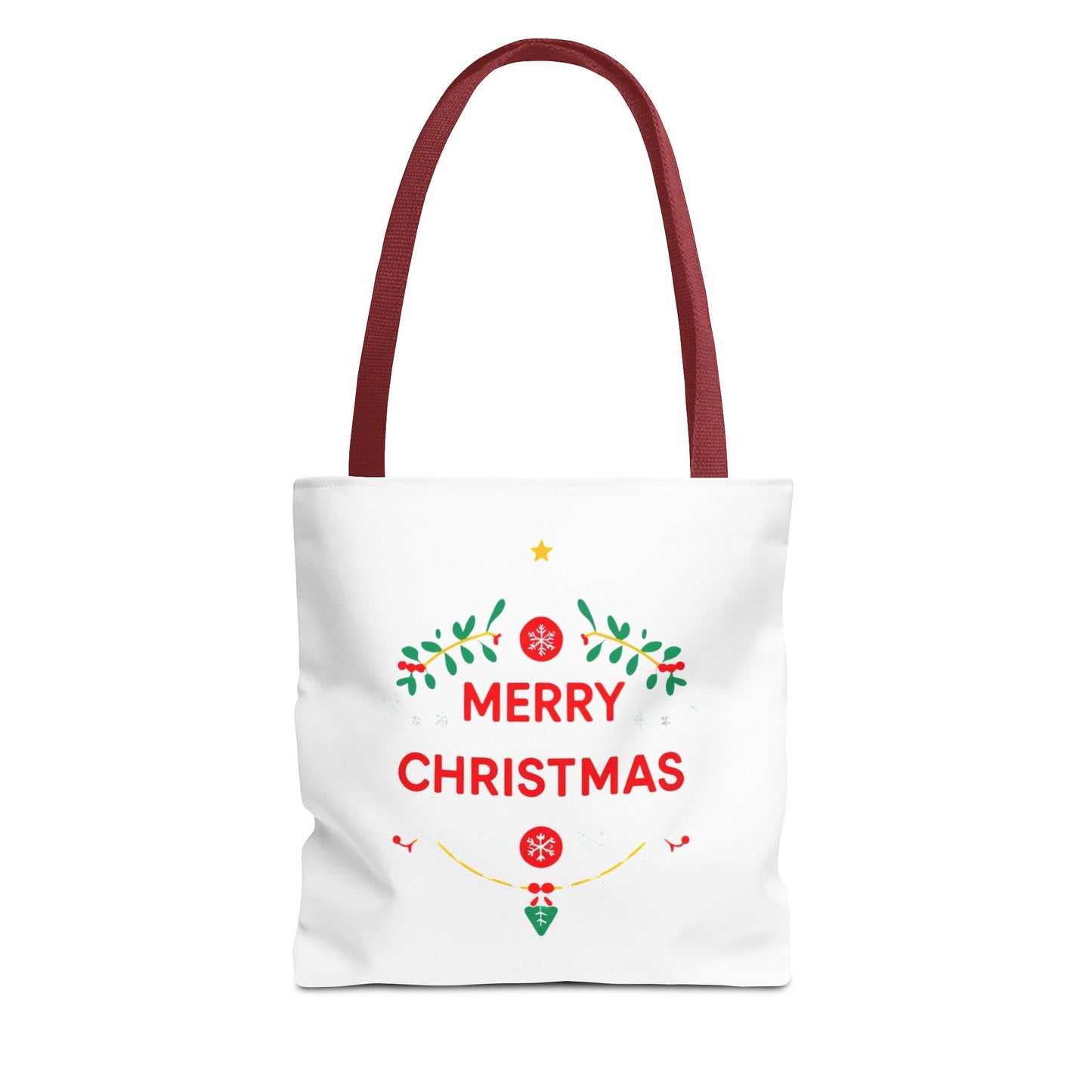 Christmas Tote Bag, Holiday Shopping Bag, Merry Christmas Gift, Seasonal Reusable Bag, Merry & Bright Tote ( customize available)