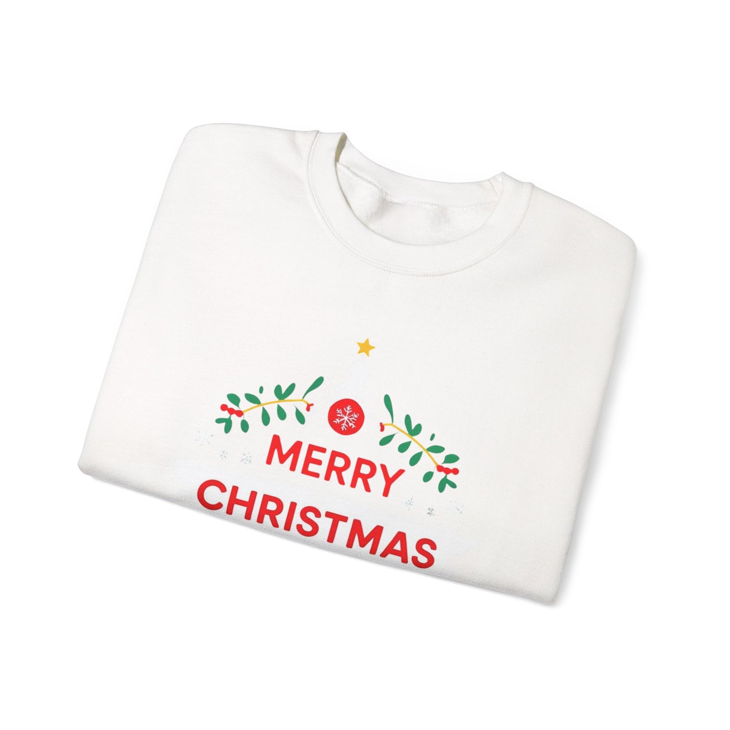 Merry Christmas Unisex Crewneck Sweatshirt, Holiday Sweater, Christmas Gift, Cozy Crewneck, Winter Fashion
