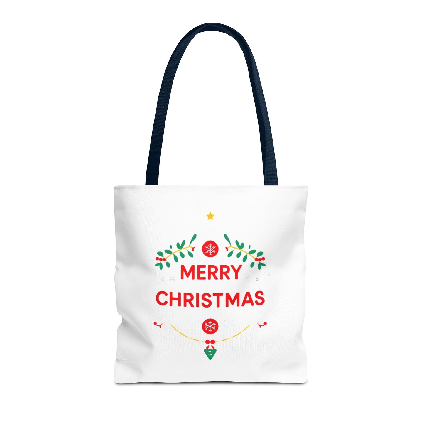 Christmas Tote Bag, Holiday Shopping Bag, Merry Christmas Gift, Seasonal Reusable Bag, Merry & Bright Tote ( customize available)