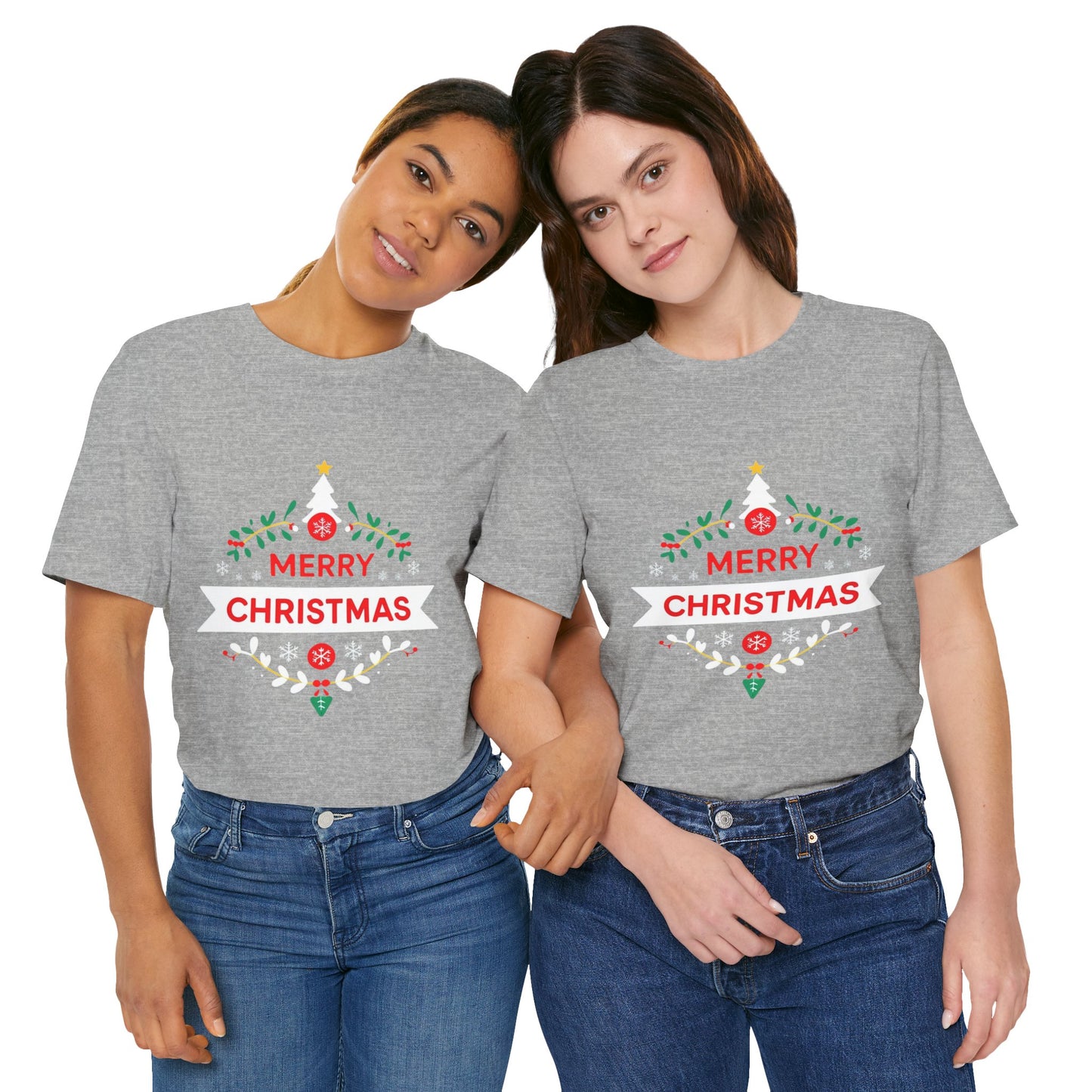 Merry Christmas Unisex Tee, Holiday T-Shirt, Festive Short Sleeve Shirt, Christmas Gift, Seasonal Apparel