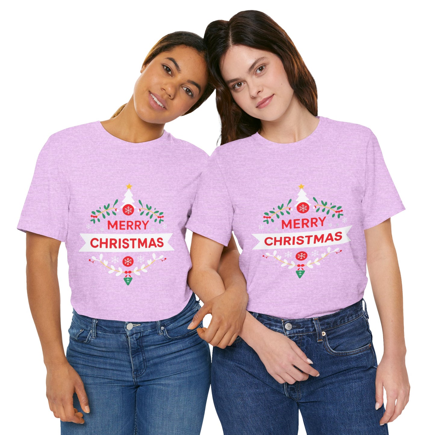 Merry Christmas Unisex Tee, Holiday T-Shirt, Festive Short Sleeve Shirt, Christmas Gift, Seasonal Apparel