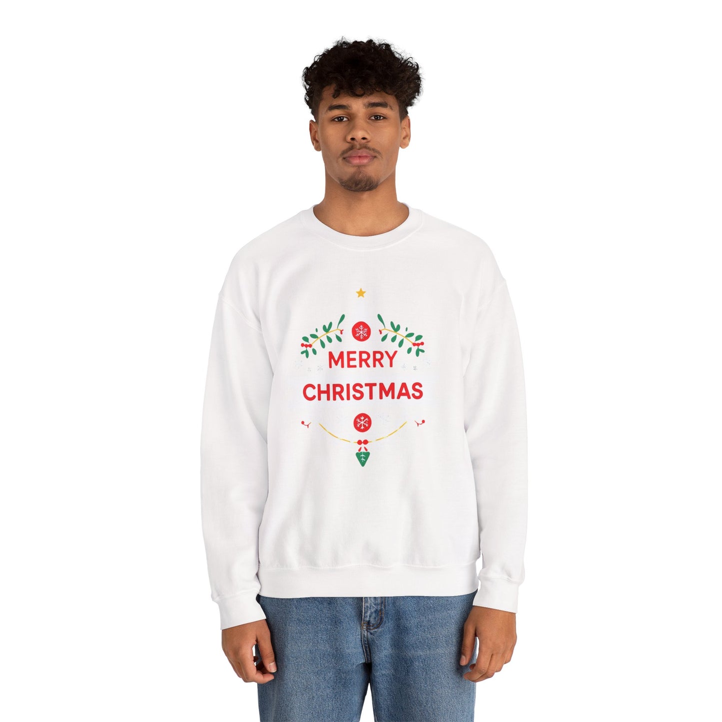 Merry Christmas Unisex Crewneck Sweatshirt, Holiday Sweater, Christmas Gift, Cozy Crewneck, Winter Fashion
