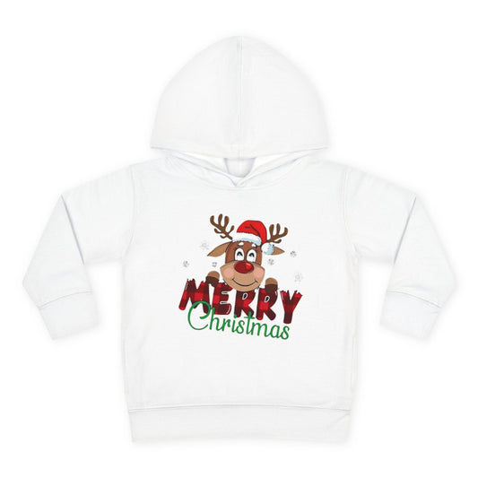 Toddler Hoodie — Merry Christmas Reindeer / Peace Love Christmas Holiday Pullover