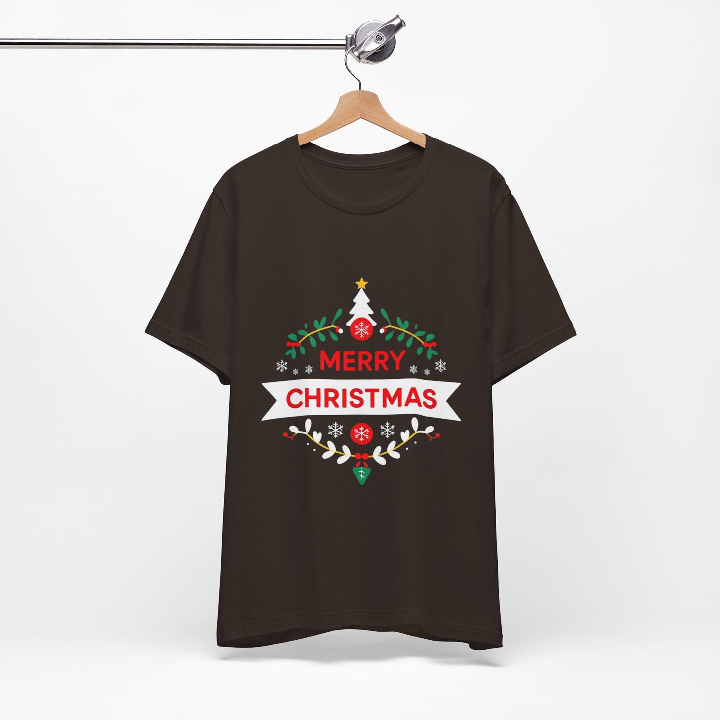 Merry Christmas Unisex Tee, Holiday T-Shirt, Festive Short Sleeve Shirt, Christmas Gift, Seasonal Apparel