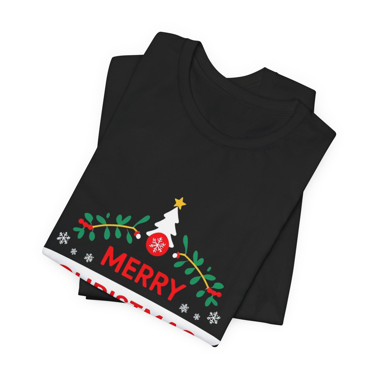 Merry Christmas Unisex Tee, Holiday T-Shirt, Festive Short Sleeve Shirt, Christmas Gift, Seasonal Apparel