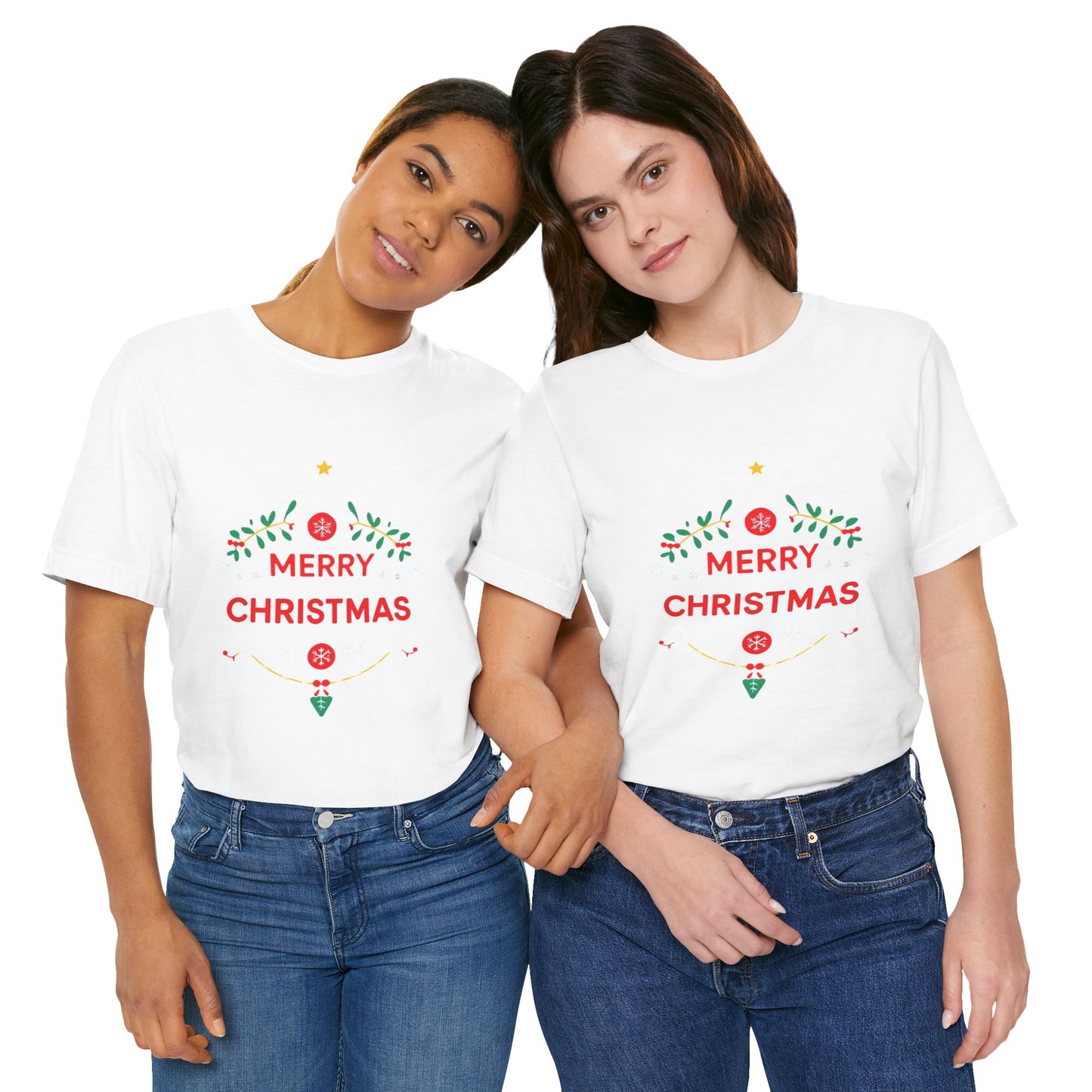 Merry Christmas Unisex Tee, Holiday T-Shirt, Festive Short Sleeve Shirt, Christmas Gift, Seasonal Apparel
