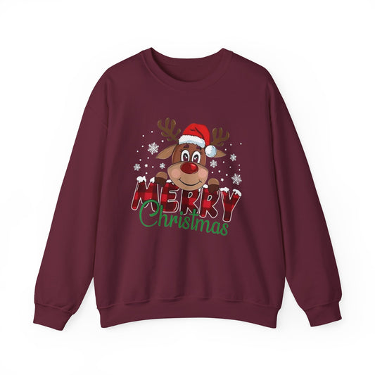 Merry Christmas Unisex Crewneck Sweatshirt, Holiday Gift, Festive Apparel, Cozy Winter Wear, Christmas Sweatshirt, Cheerful Design