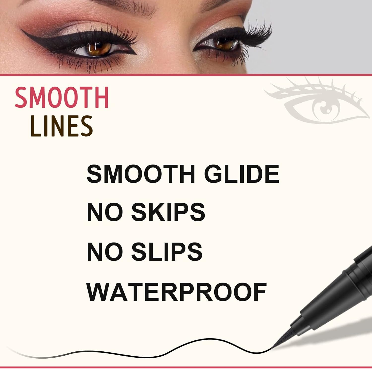 LAVONE Eyebrow Pencil Makeup Kit, with Waterproof 2-IN-1 Microblading Eyebrow Pen, Eyebrow Pomade, Eyeliner and Dual-ended Eyebrow Brush, Brow Pencil Kit for Natural Eyebrows - Dark Brown