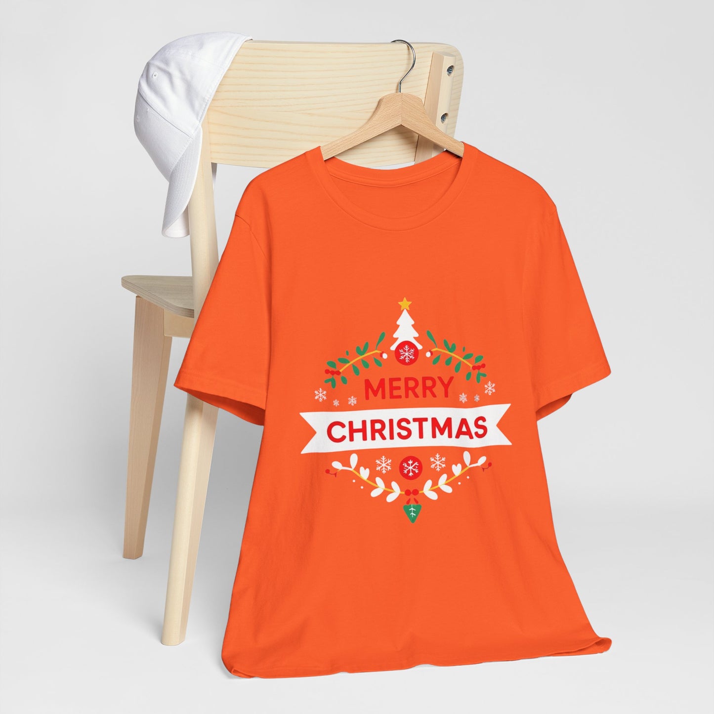 Merry Christmas Unisex Tee, Holiday T-Shirt, Festive Short Sleeve Shirt, Christmas Gift, Seasonal Apparel