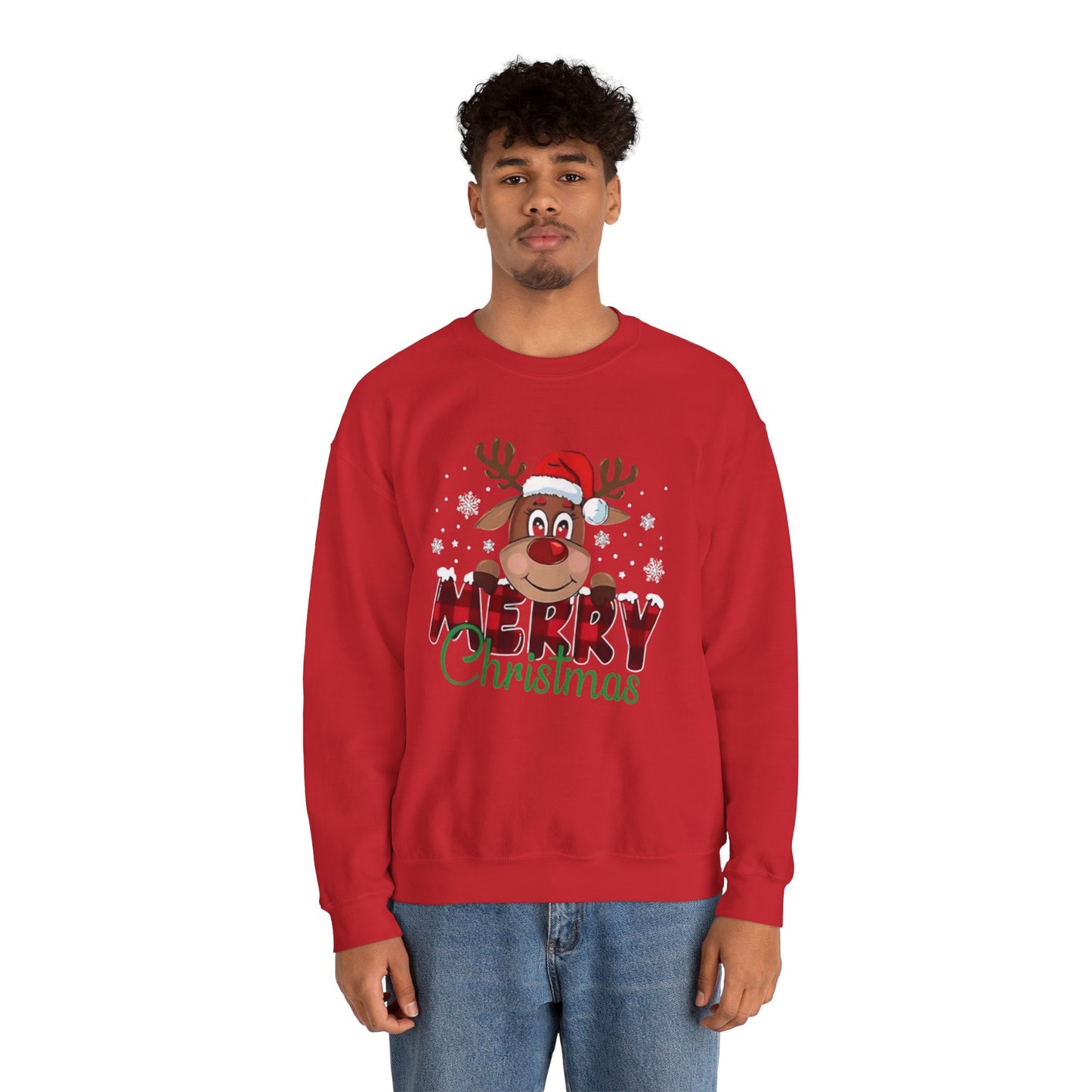 Merry Christmas Unisex Crewneck Sweatshirt, Holiday Gift, Festive Apparel, Cozy Winter Wear, Christmas Sweatshirt, Cheerful Design