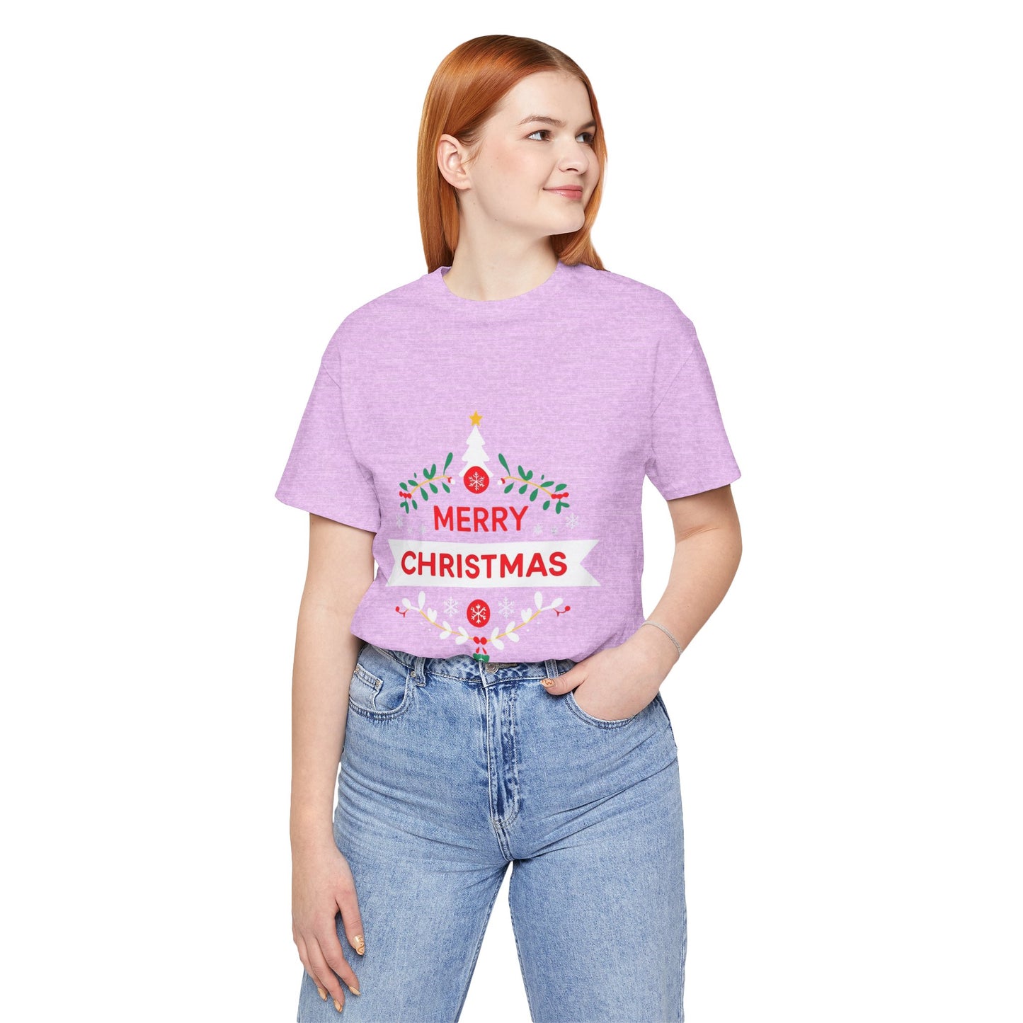 Merry Christmas Unisex Tee, Holiday T-Shirt, Festive Short Sleeve Shirt, Christmas Gift, Seasonal Apparel