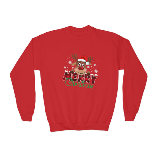 Festive Youth Crewneck Sweatshirt with Merry Christmas and Peace, Love, Christmas Designs, Holiday Sweatshirt, Kids Christmas Gift, [...]