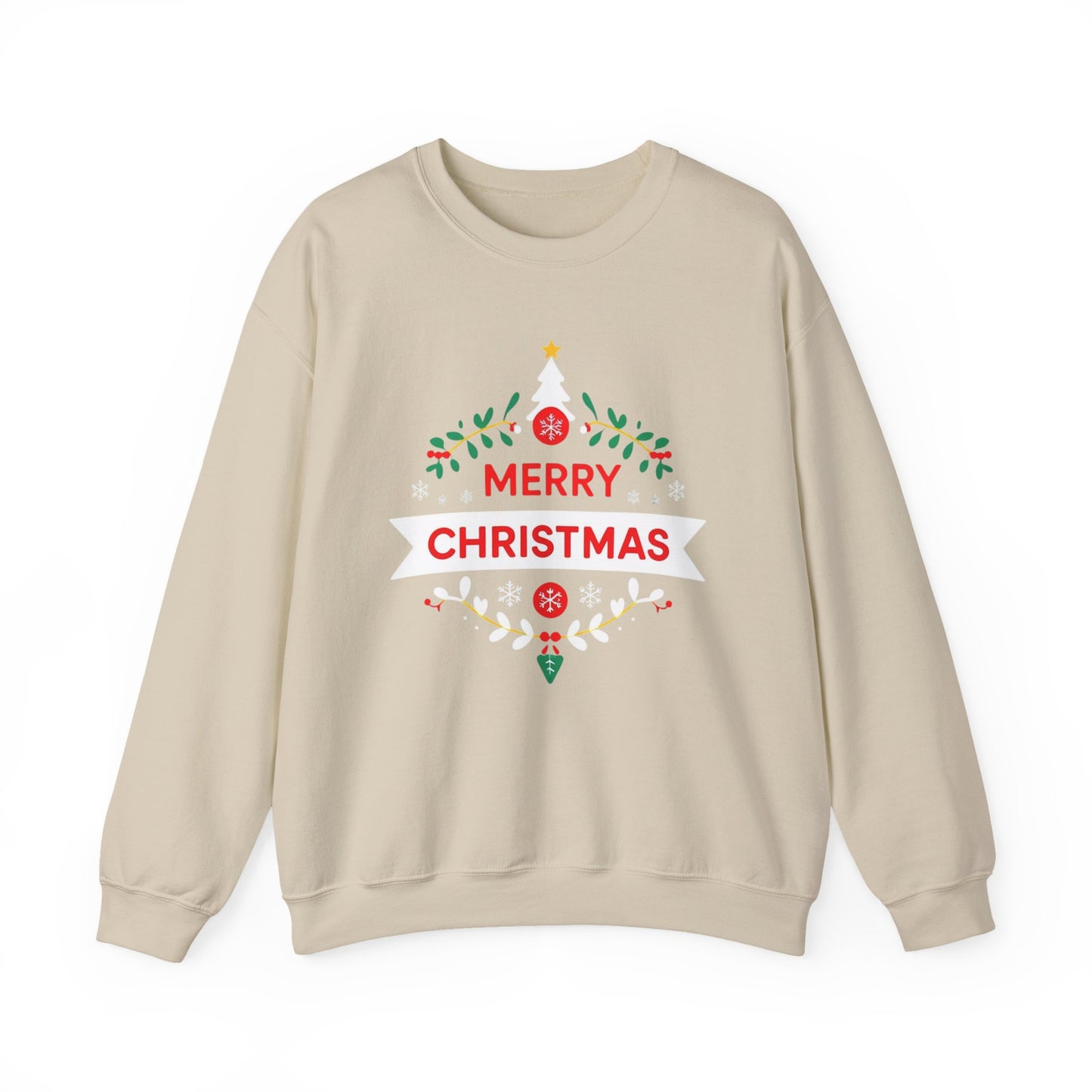 Merry Christmas Unisex Crewneck Sweatshirt, Holiday Sweater, Christmas Gift, Cozy Crewneck, Winter Fashion