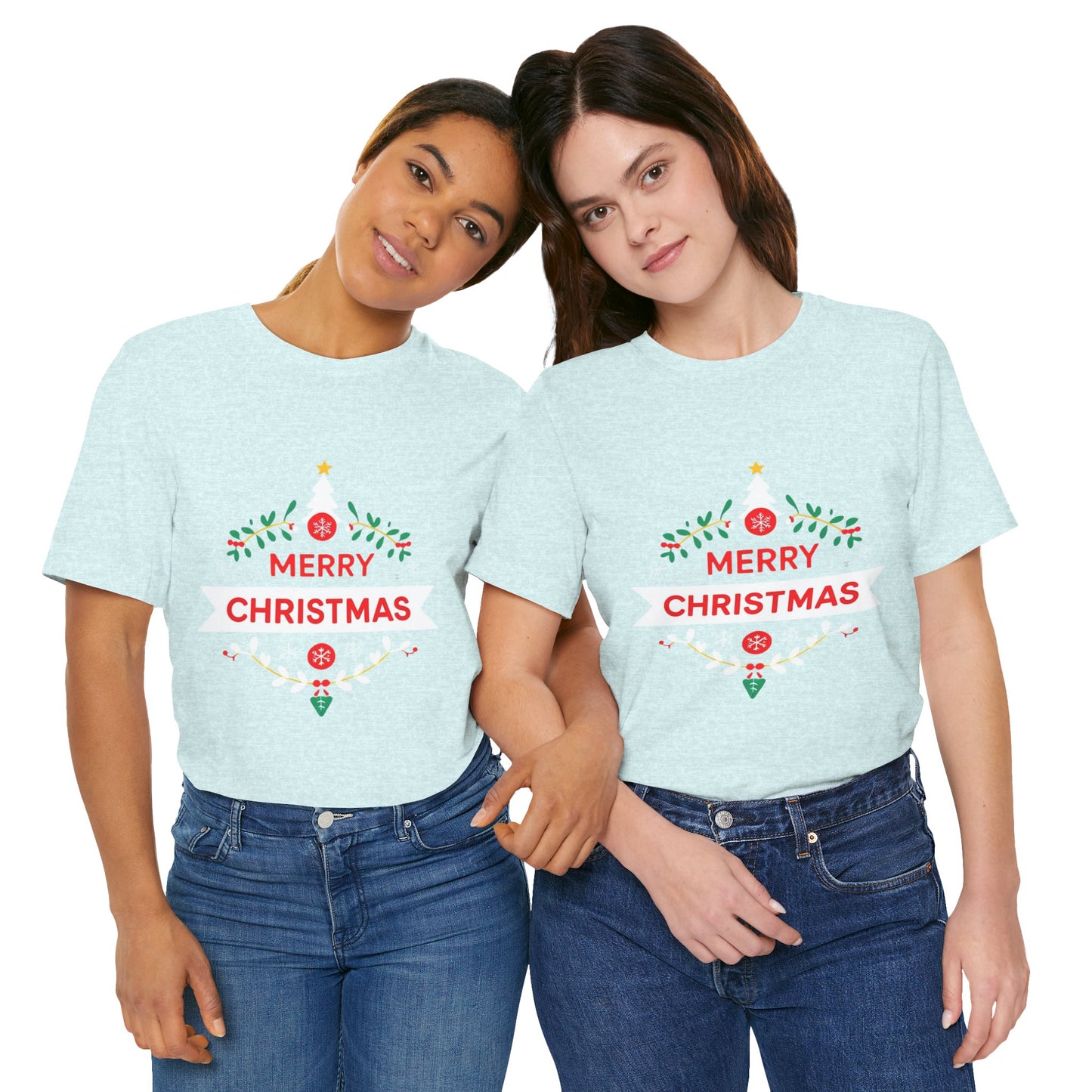 Merry Christmas Unisex Tee, Holiday T-Shirt, Festive Short Sleeve Shirt, Christmas Gift, Seasonal Apparel