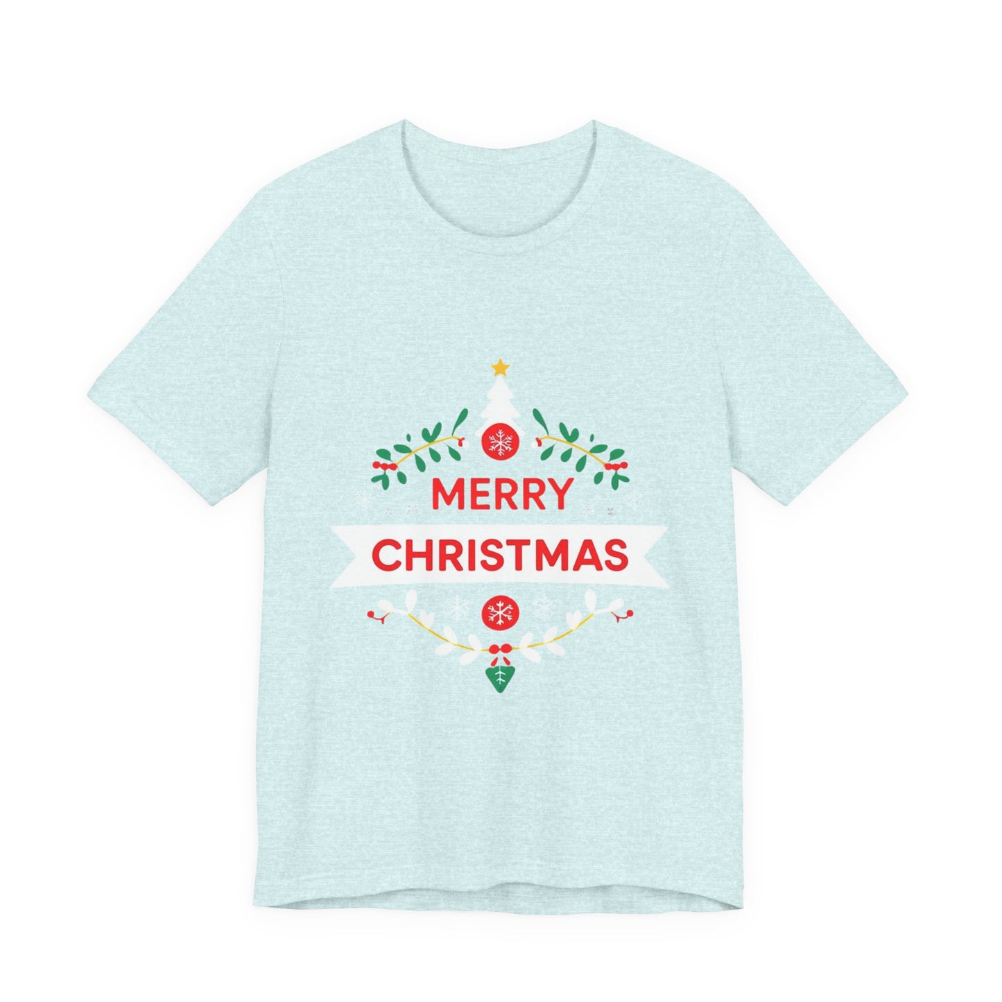 Merry Christmas Unisex Tee, Holiday T-Shirt, Festive Short Sleeve Shirt, Christmas Gift, Seasonal Apparel