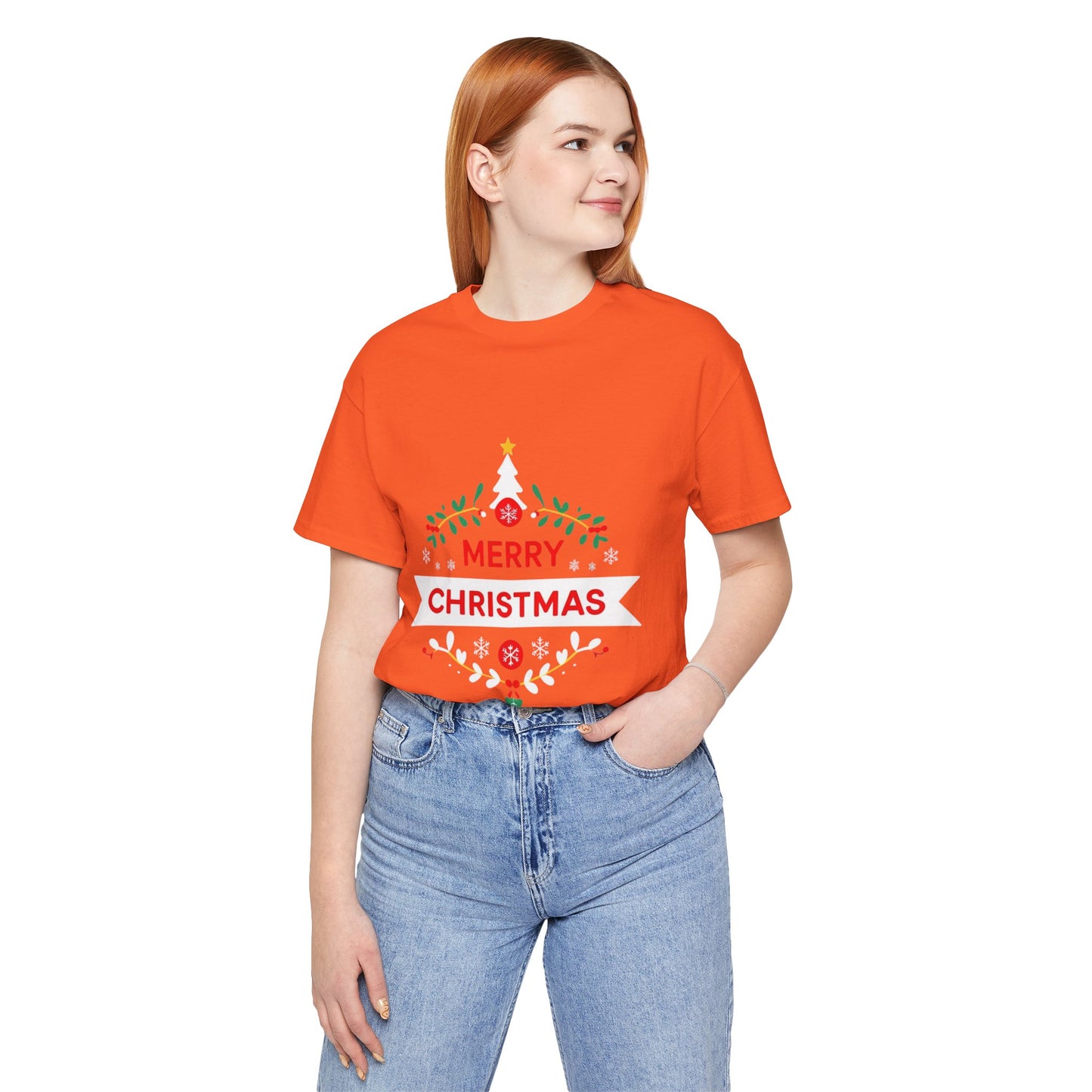 Merry Christmas Unisex Tee, Holiday T-Shirt, Festive Short Sleeve Shirt, Christmas Gift, Seasonal Apparel