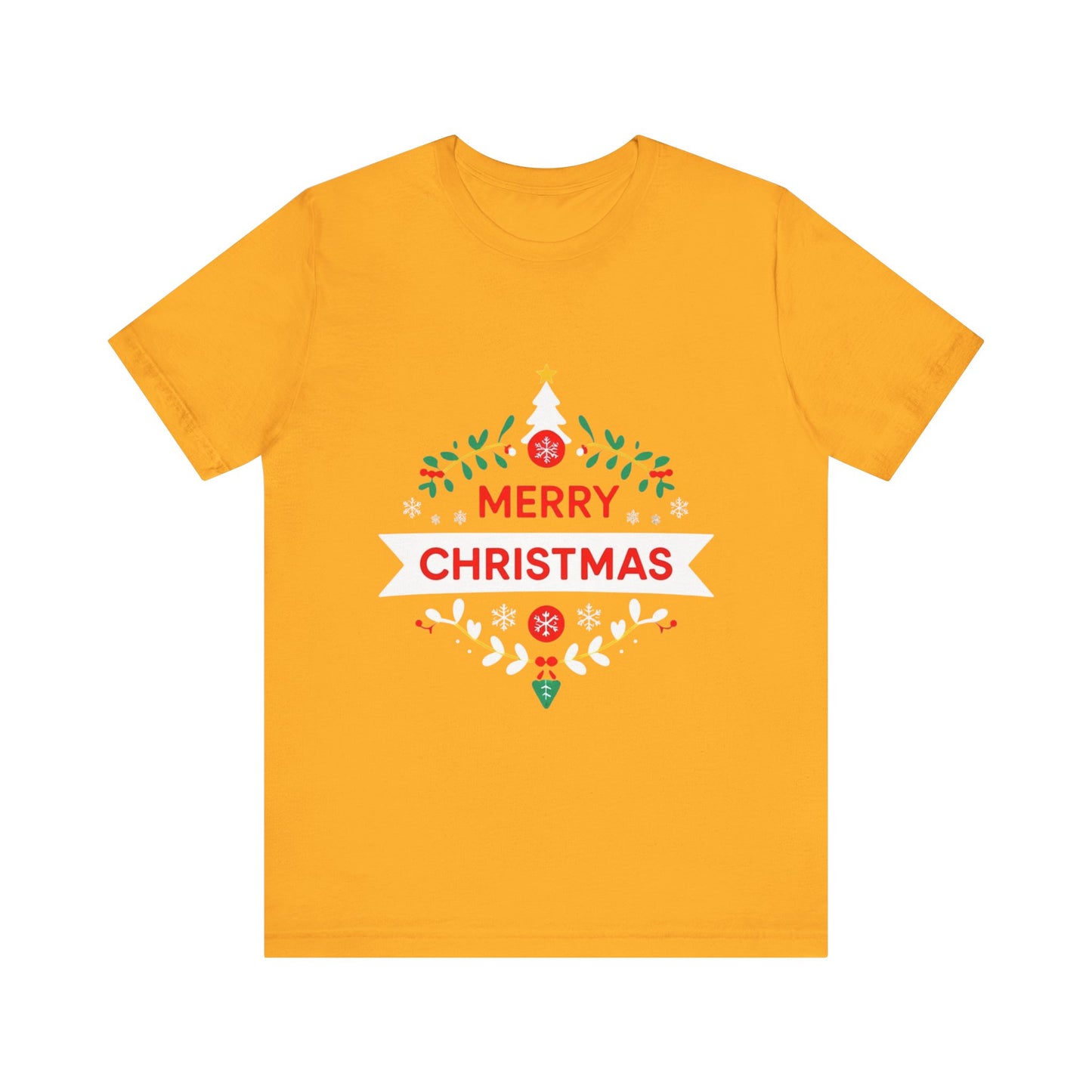 Merry Christmas Unisex Tee, Holiday T-Shirt, Festive Short Sleeve Shirt, Christmas Gift, Seasonal Apparel
