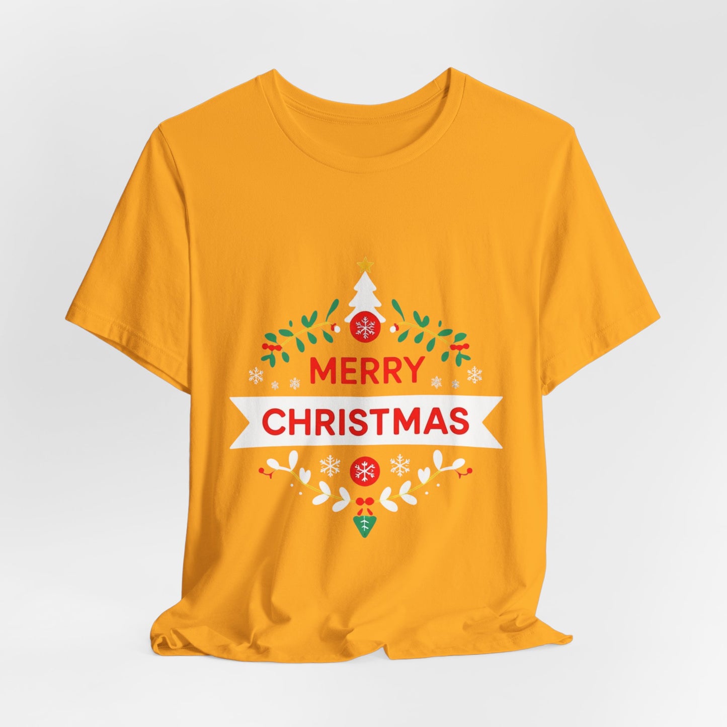 Merry Christmas Unisex Tee, Holiday T-Shirt, Festive Short Sleeve Shirt, Christmas Gift, Seasonal Apparel