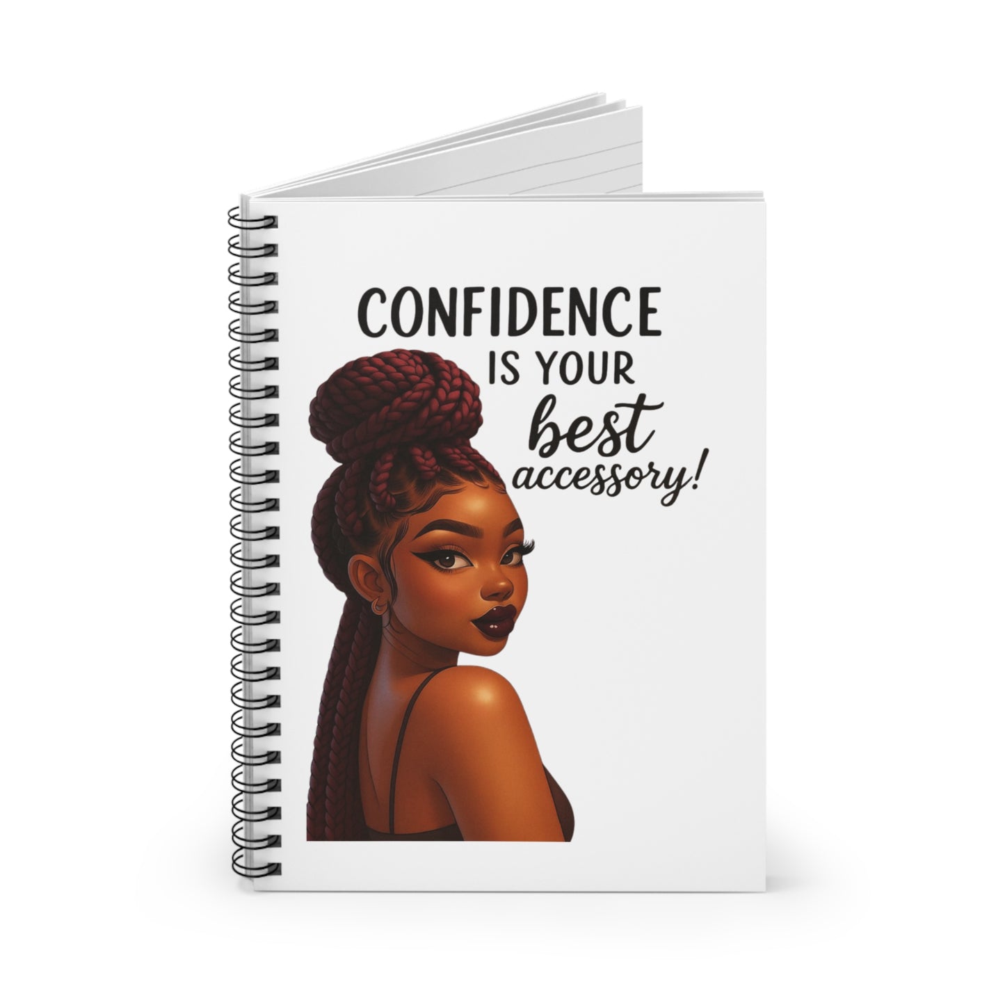 Confidence Spiral Notebook - Your Best Accessory, Motivational Journal for Self-Love, Inspirational Gift, School Supplies, Study Planner