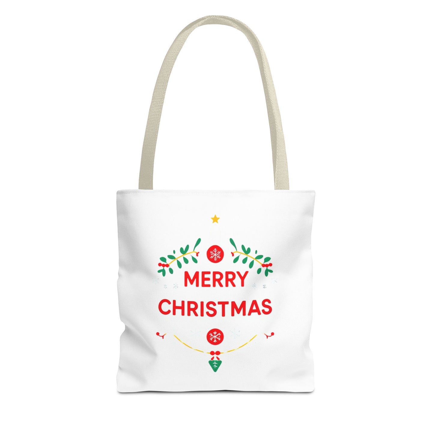 Christmas Tote Bag, Holiday Shopping Bag, Merry Christmas Gift, Seasonal Reusable Bag, Merry & Bright Tote ( customize available)