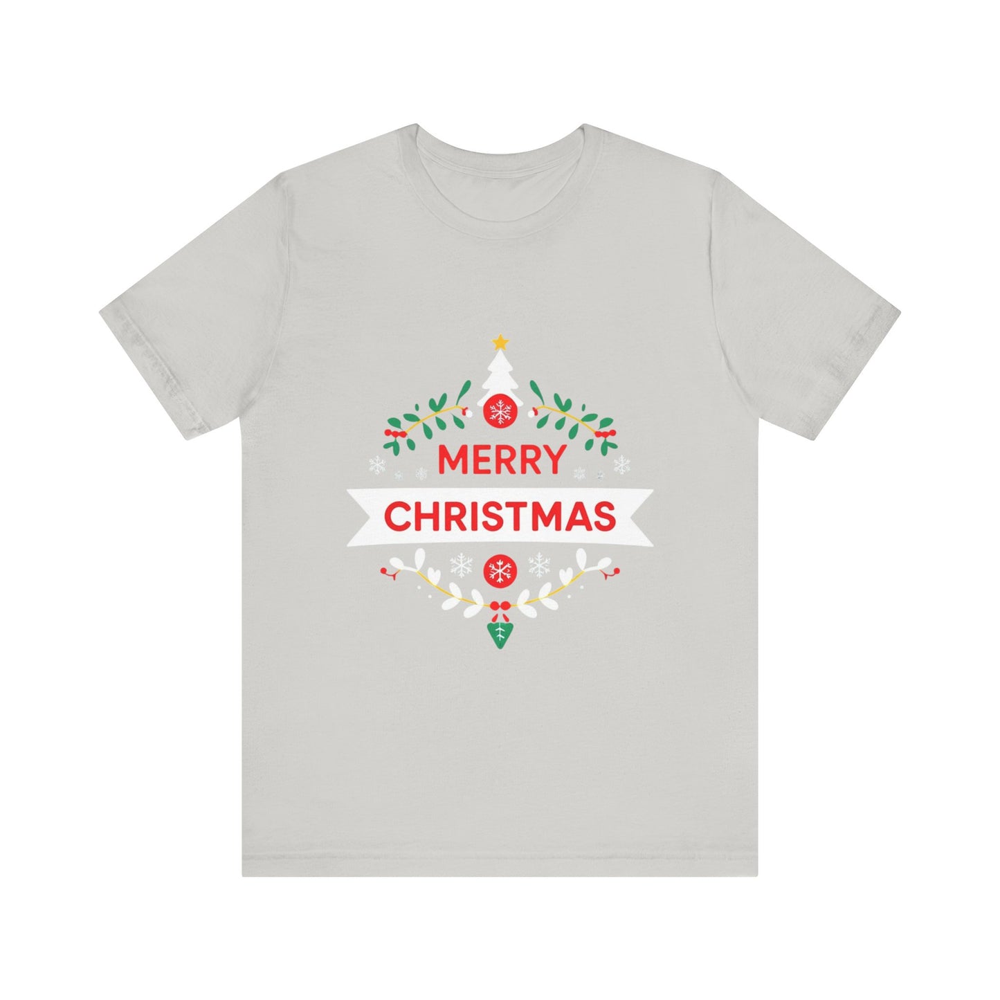 Merry Christmas Unisex Tee, Holiday T-Shirt, Festive Short Sleeve Shirt, Christmas Gift, Seasonal Apparel