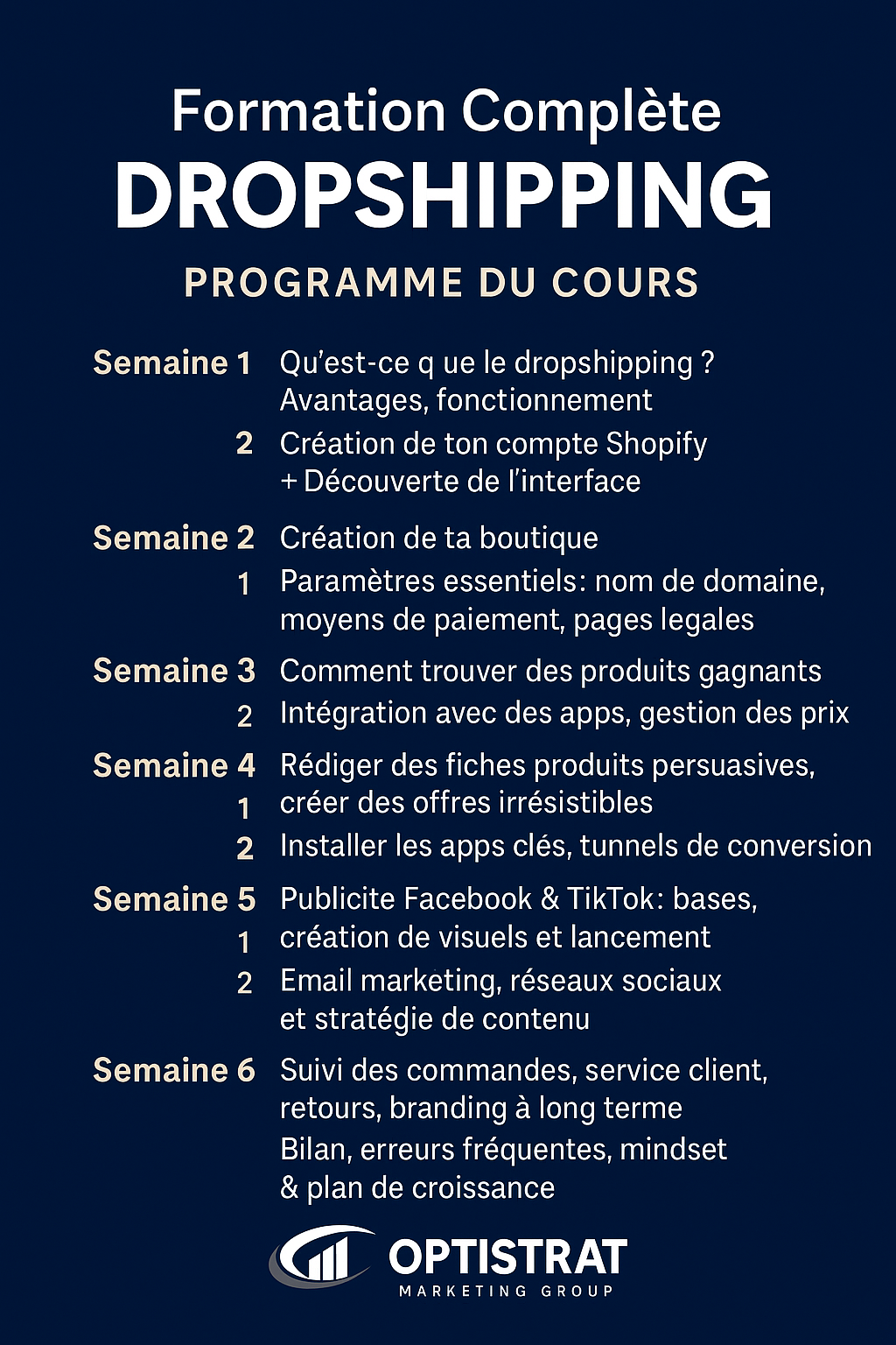 Formation Complète Dropshipping + Store Set Up