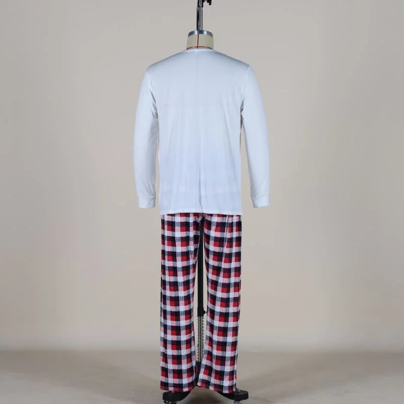 Christmas Family Matching Pajamas Sets Parent-Child Mother Daughter Cotton Suit Father Son Cartoon Top Trousers Outfits