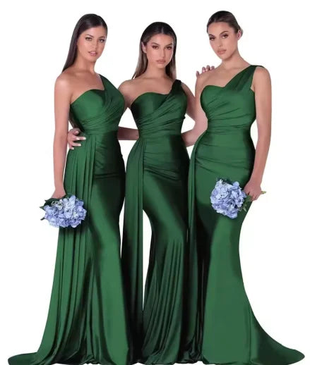 Customized Burnt Orange Mermaid Bridesmaid Dresses Satin Corset Bride Maids Gowns vestidos de fiestas robes invitée mariage