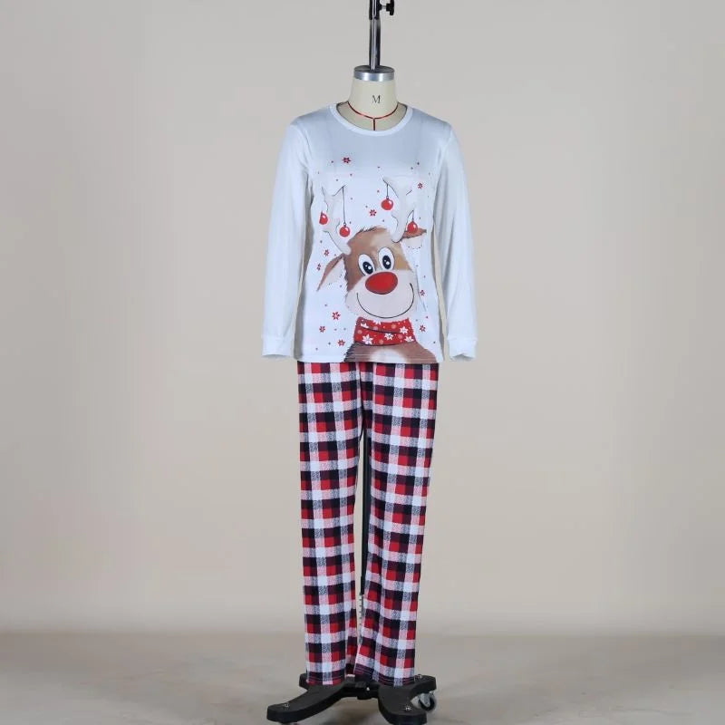 Christmas Family Matching Pajamas Sets Parent-Child Mother Daughter Cotton Suit Father Son Cartoon Top Trousers Outfits