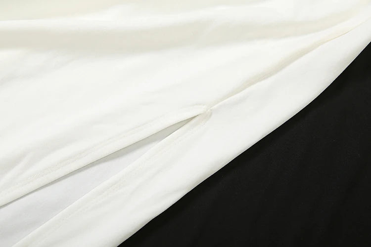 Weird Puss Strapless Dress+Scarf Women Irregular Patchwork Side Split Skinny Elegant Birthday Party Simple Basic Maxi Bodycon