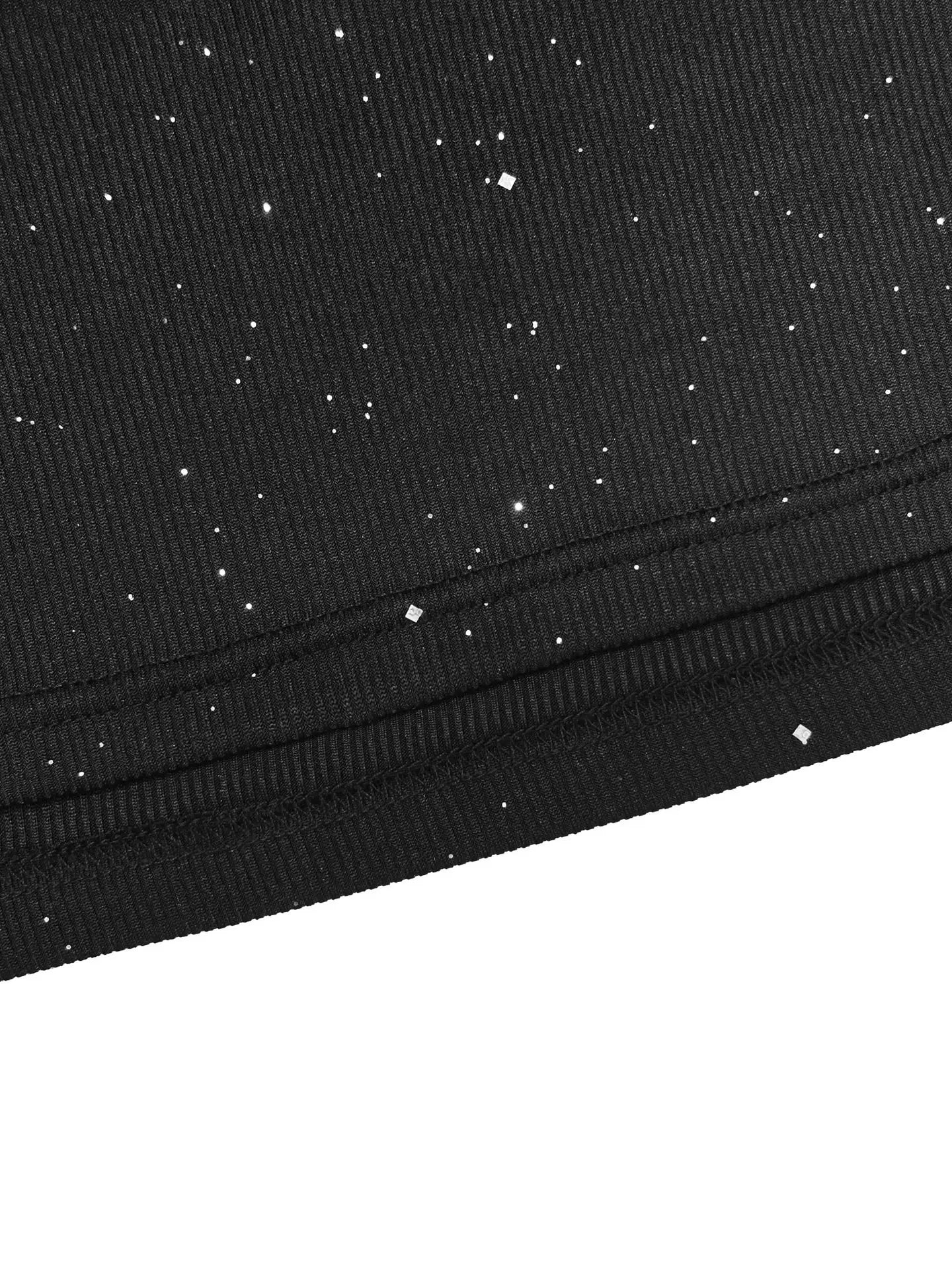 2025 Summer Women Outfit Fashion Elegant Pearl Chiffon Cloak Hip Short Dress Sequins Half High Collar Slim Evening Dress Female