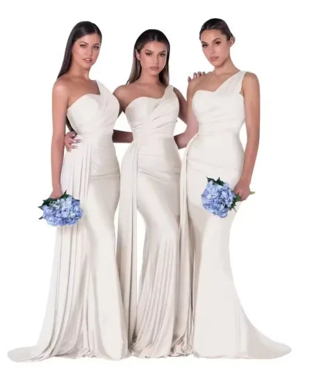 Customized Burnt Orange Mermaid Bridesmaid Dresses Satin Corset Bride Maids Gowns vestidos de fiestas robes invitée mariage