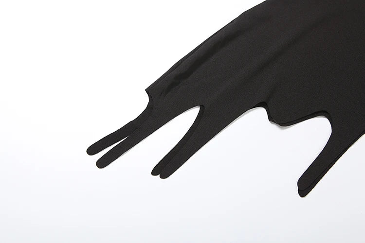 Weird Puss Strapless Dress+Scarf Women Irregular Patchwork Side Split Skinny Elegant Birthday Party Simple Basic Maxi Bodycon