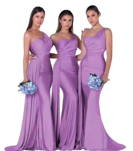 Customized Burnt Orange Mermaid Bridesmaid Dresses Satin Corset Bride Maids Gowns vestidos de fiestas robes invitée mariage